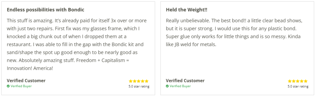 Customers Reviews on Bondic